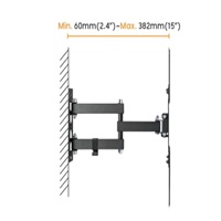 Výsuvný držák Brateck LPA68-443 pro TV 23"-55" 30kg polohovatelný nástěnný