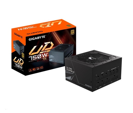 BAZAR - GIGABYTE zdroj UD750GM, 750W, 80+ Gold, 120mm fan - Po opravě (Komplet)