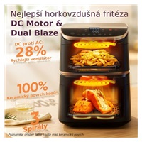 BAZAR - Cosori Turbo Tower Pro chytrá horkovzdušná fritéza 10,8l tm.šedá / pošk. obal