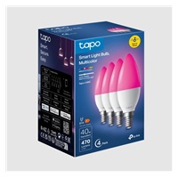 Tapo L430C(4-pack) chytrá WiFi stmívatelná LED barevná žárovka