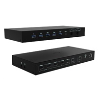 i-tec USB-C KVM Docking station for 3 Hosts, Dual Display, Power Delivery 1x 92W/2x 65W