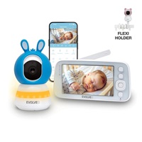 EVOLVEO Baby Monitor N5, Set videochůvičky s 360° dohledem, obousměrnou komunikací a ukolébavkami, modrá