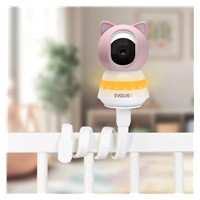 EVOLVEO Baby Monitor N5, Set videochůvičky s 360° dohledem, obousměrnou komunikací a ukolébavkami, růžová