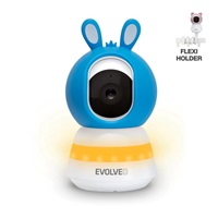 EVOLVEO Baby Monitor LUX, Chytrá 360° videochůvička s nočním viděním, detekcí pláče a pohybu, modrá