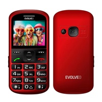 EVOLVEO EasyPhone XS, mobilní telefon pro seniory, červená