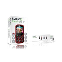 EVOLVEO EasyPhone XS, mobilní telefon pro seniory, červená