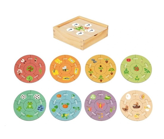 Dřevěné puzzle pro děti - životní cyklus