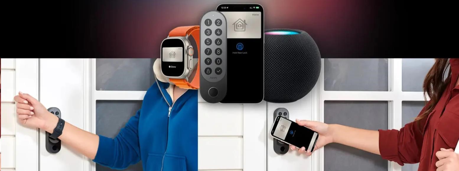 Obr. Snadné a bezpečné odemykání pomocí Apple Home Keys a NFC 1764141b