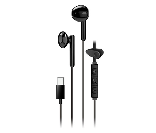 GENIUS sluchátka HS-M366 headset, mikrofon, USB-C, rotáční klip, černá