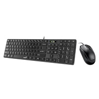 GENIUS set klávesnice + myš Slimstar C126/ Drátový set/ Copilot/ USB/ černá/ CZ+SK layout