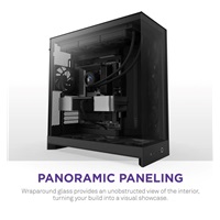NZXT skříň H9 Flow dvoukomorová ATX / 4x140mm fan / až 10xfan / perforovaný top / proskl. bočnice, front / černá