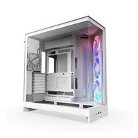 NZXT skříň H9 Flow ARGB dvoukomorová ATX / 3xRGB 140 mm / 1x 120mm fan / prosklená / bílá