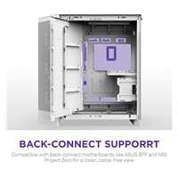 NZXT skříň H9 Flow ARGB dvoukomorová ATX / 3xRGB 140 mm / 1x 120mm fan / prosklená / bílá