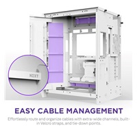 NZXT skříň H9 Flow ARGB dvoukomorová ATX / 3xRGB 140 mm / 1x 120mm fan / prosklená / bílá