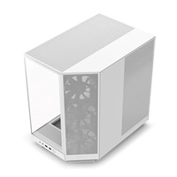 NZXT skříň H6 Flow dvoukomorová / MidT / 3x120mm fan / 2xUSB 3.2 / USB-C / prosklená bočnice i čelo / bílá
