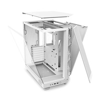 NZXT skříň H6 Flow dvoukomorová / MidT / 3x120mm fan / 2xUSB 3.2 / USB-C / prosklená bočnice i čelo / bílá