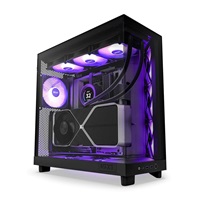 NZXT skříň H6 Flow RGB dvoukomorová / MidT / 3x120mm RGB fan / 2xUSB 3.2 / USB-C / prosklená / černá