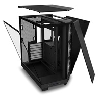 NZXT skříň H6 Flow RGB dvoukomorová / MidT / 3x120mm RGB fan / 2xUSB 3.2 / USB-C / prosklená / černá