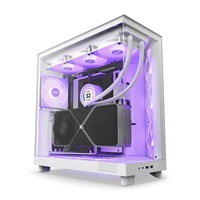NZXT skříň H6 Flow RGB dvoukomorová / MidT / 3x120mm RGB fan / 2xUSB 3.2 / USB-C / prosklená / bílá