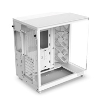 NZXT skříň H6 Flow RGB dvoukomorová / MidT / 3x120mm RGB fan / 2xUSB 3.2 / USB-C / prosklená / bílá