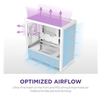 NZXT skříň H3 Flow / microATX / 1x120mm / USB / USB-C / bílá