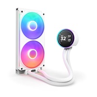 NZXT vodní chladič Kraken 280 ELITE RGB / 2x140mm RGB fan / 4-pin PWM / LCD disp. / 6 let / bílá