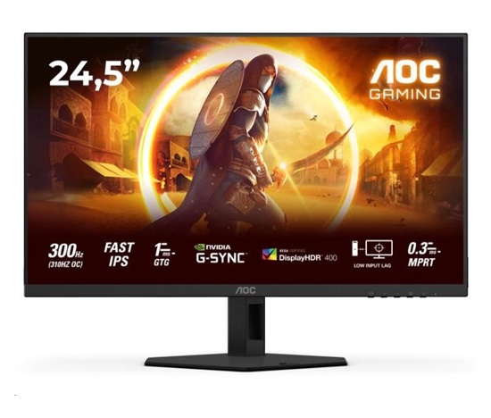 AOC MT 24,5" 25G4SRE - 1920x1080,Fast IPS,300Hz (OC 310Hz),2xHDMI,1xDP