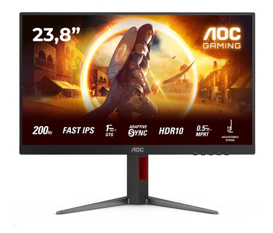AOC MT 23,8" 24G4HA - 1920x1080,IPS,200Hz,2xHDMI,1xDP,Repro,Pivot