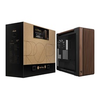 ASUS case PROART PA602 WALNUT WOOD MODERN TG, Mid Tower, průhledná bočnice, černá
