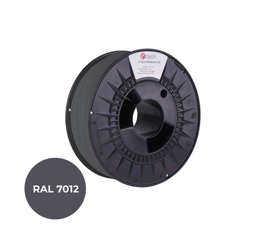 C-TECH Filament  PREMIUM LINE TPU 90A flexibilní čedičová šedá RAL7012