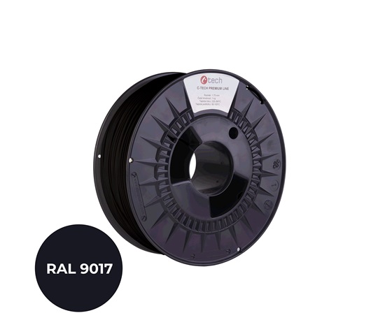 C-TECH Filament  PREMIUM LINE TPU 90A flexibilní dopravní černá RAL9017