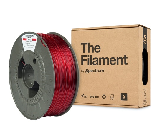 Spectrum The Filament PETG 1.75mm Transparent Red 1kg