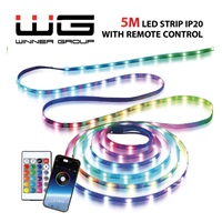 WG - Chytrý LED pásek WG17, 5 metrů, s ovladačem i aplikaci, IP 20, se síťovým adaptérem