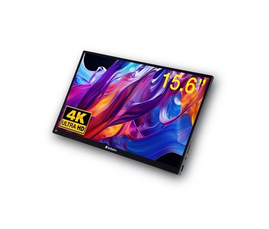 BAZAR Verbatim PM-15-4K Přenosný dotykový monitor 15,6", 4K Ultra HD, Metal Housing Rozbaleno