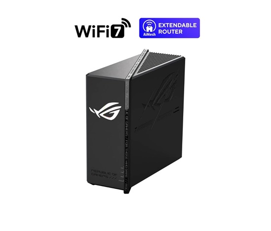 ASUS Herní Router ROG Strix GS-BE18000, 3-pásmový WiFi7 Router, 1x WAN, 7x LAN, AiMesh