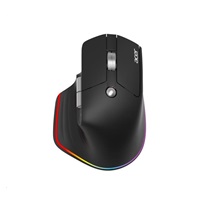 ACER bezdrátová myš Easy Fit Mouse,ergonomická,4000dpi,6 tlačítek,RGB,10m dosah,USB-C,BT,Black – náhled 1