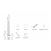 Aeroband Guitar - Smart Elektrická Kytara pouzdro, černá