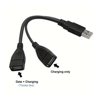 PREMIUMCORD Nabíjecí kabel USB 2.0, 15cm, černá