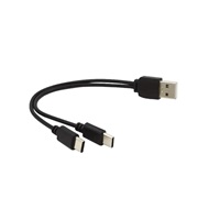 PREMIUMCORD Nabíjecí kabel USB 2.0, 2xUSB-C na USB, 15cm, černá