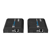 PREMIUMCORD HDMI extender na 120m přes LAN, 4K@60Hz, přes IP, černá