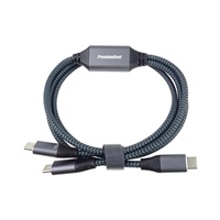 PREMIUMCORD Nabíjecí kabel USB-C, 2xUSB-C na USB-C, 100W, 1m, černá