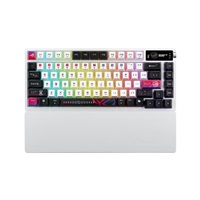 ASUS Klávesnice ROG Azoth X, Mechanická, Bezdrátová BT, RF 2.4GHz, US, bílá