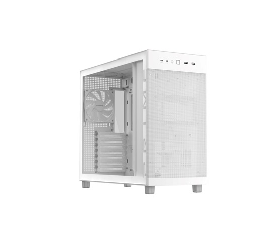 ASUS case PRIME AP303 TG WHITE, ATX, průhledná bočnice,1x120mm, bílá