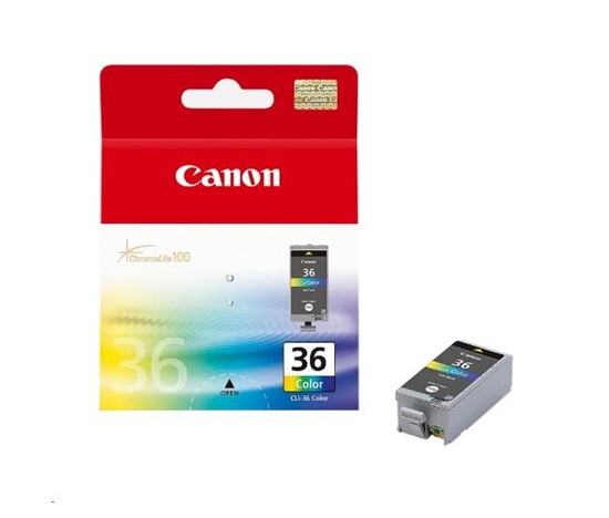 BAZAR - Canon náhradní kazeta barevná INK CLI-36 pro tiskárnu Canon systém 3mk All-Safe, poškozený obal