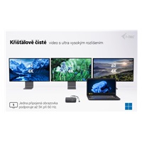 i-tec USB-C DP Dual HDMI Docking Station, Power Delivery 100W