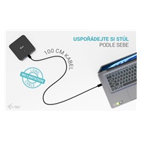i-tec USB-C DP Dual HDMI Docking Station, PD 100W + Universal Charger 100W