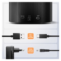AXAGON ADSA-SC, USB-C 5Gbps dokovací stanice pro 2x SATA 6G 2.5"/3.5" SSD/HDD s funkcí klonování