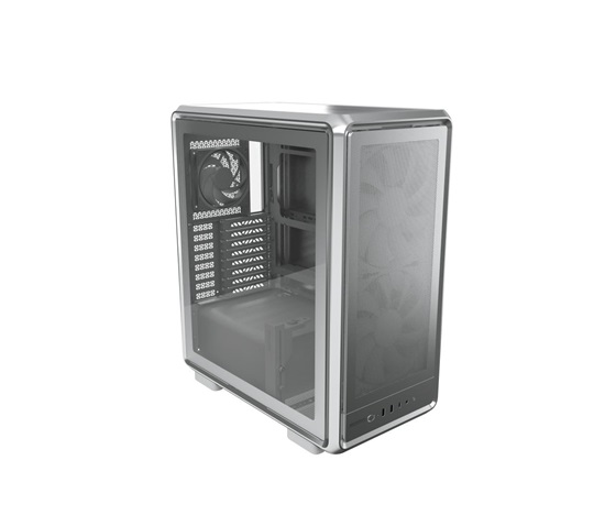Cooler Master case MasterFrame 500 Mesh Silver, Průhledná bočnice, ATX, 2x 200mm Fan, 1x 120mm Fan, Šedá