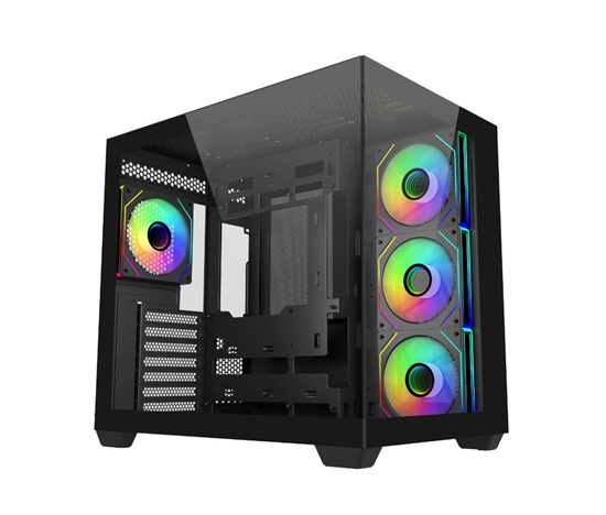 Cooler Master case Elite 681, ATX, Průhledná bočnice, 4x 120mm ARGB Fan, Černá