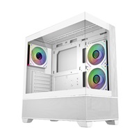 Cooler Master case Elite 690 Wood, ATX, Průhledná bočnice, 3x 120mm ARGB Fan, Bílá – náhled 1